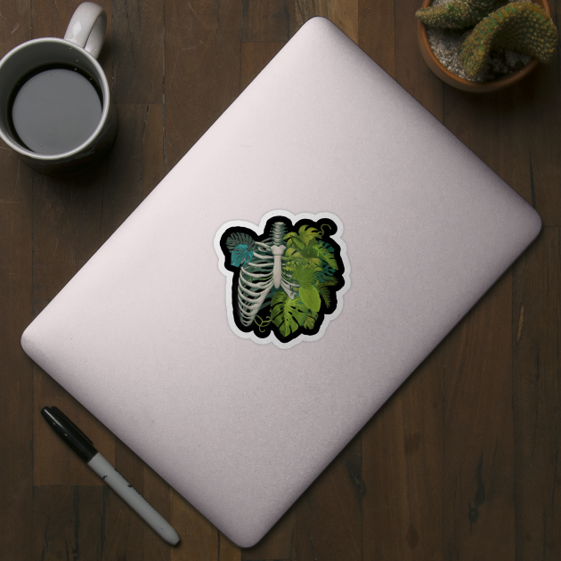 Skeleton Plant Body Gardener Plant Lover by DiffusArt